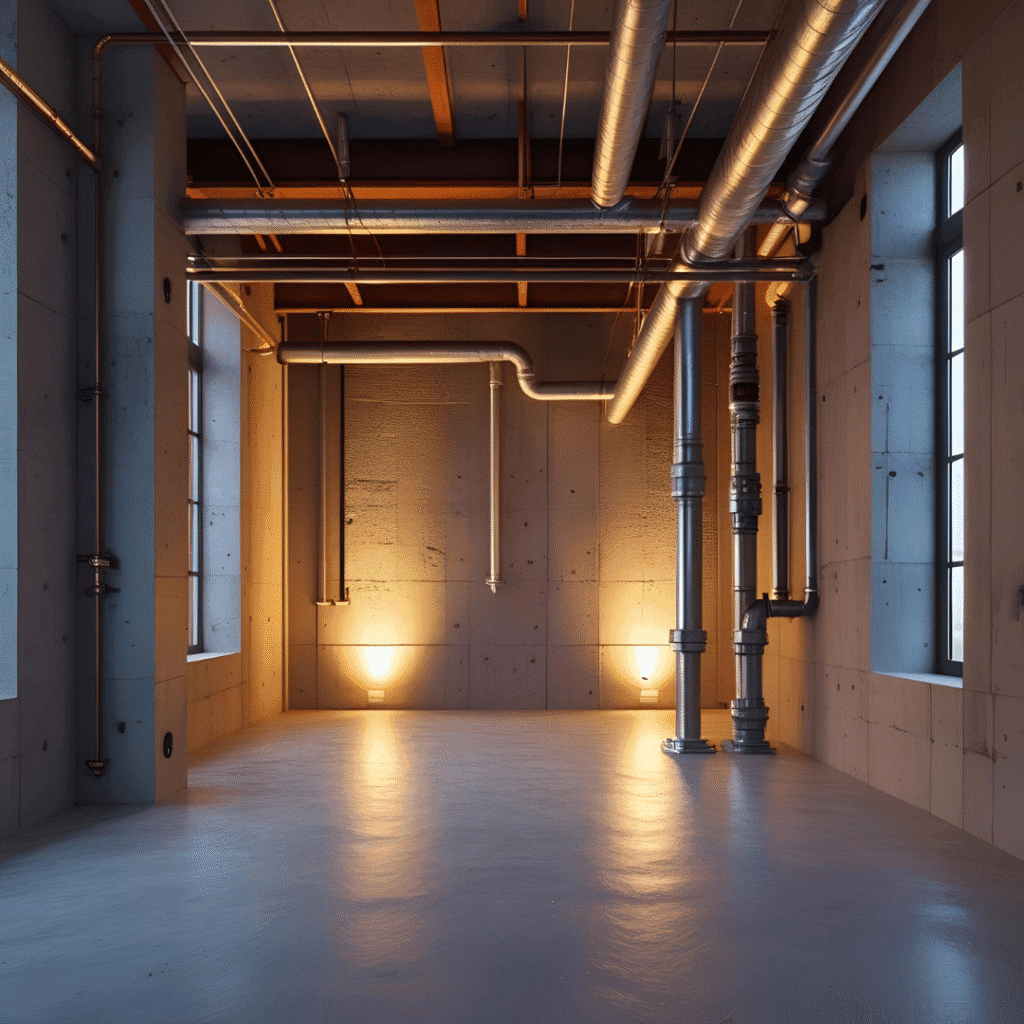 Industrial pipes interior