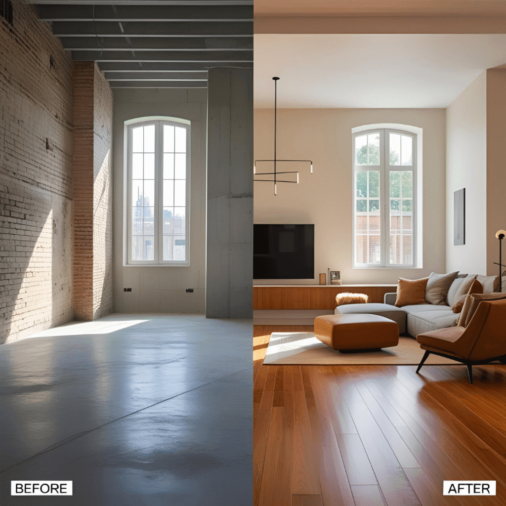 Before & After interior design